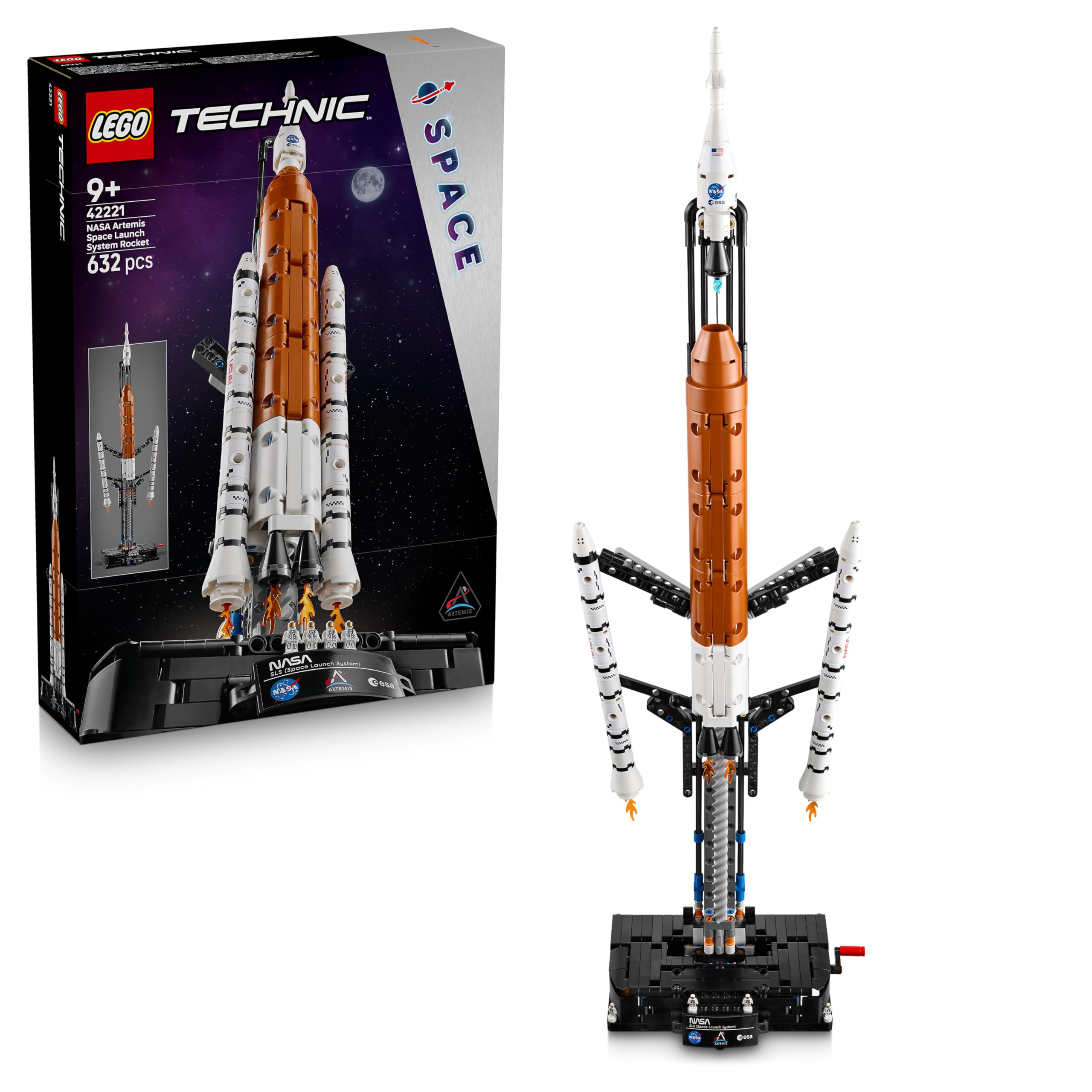 LEGO Technic NASA Artemis SLS-Schwerlastrakete - Kinder Rakete & Raumschiff Spielzeug - Baumodell & Modellbau Konstruktionsspielzeug ab 9 Jahren - Geschenk für Jungen und Mädchen - 42221