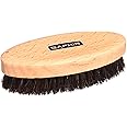 Saphir Oval Horsehair Brush - Shoe Polish - for Cleaning, Polishing & Buffing Leather Shoes - Black Bristles - 5” (13.5cm)