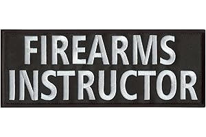 LEGEEON Firearms Instructor Large 10"x4" Plate Carrier Body Armor Vest Tactical Touch Fastener Patch