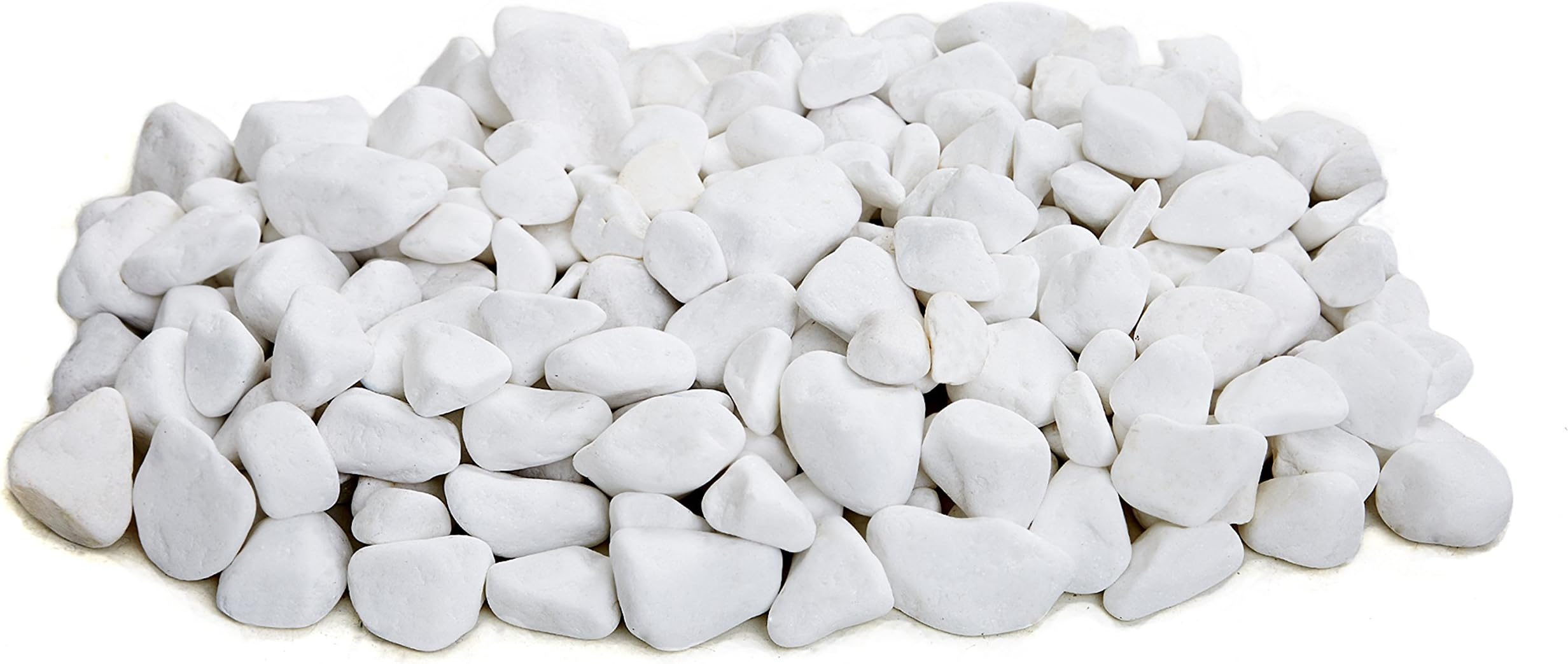 Quarrystore White Marble Pebbles - Approximately 20mm to 40mm in Size - Ideal Outside Decorative Stones for Plant Toppers or Features or for use for Bathroom or Kitchens - Ideal for Arts and Craft Projects - 20kg Bag