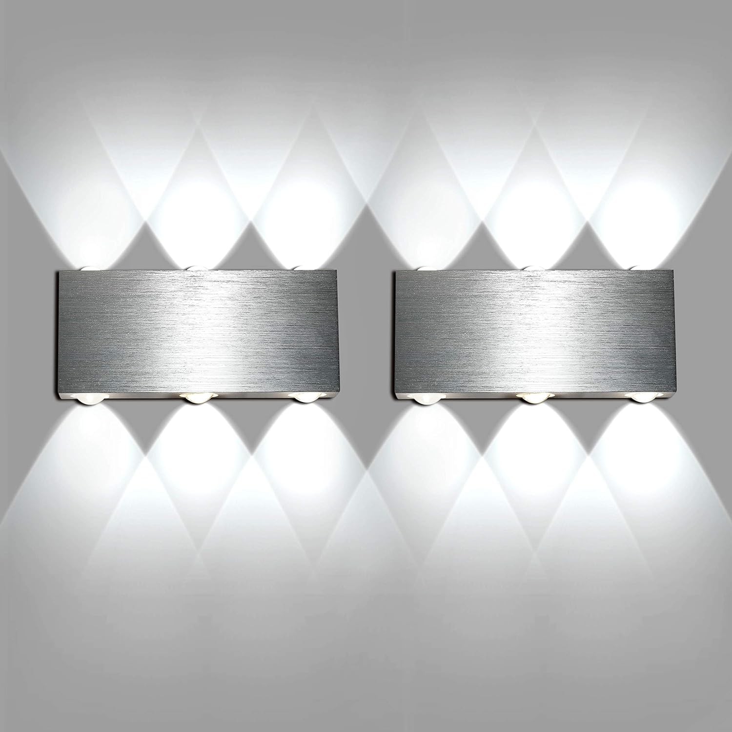 Lightess 2X 6W LED Wall Light Up and Down Wall Lights Modern Wall
