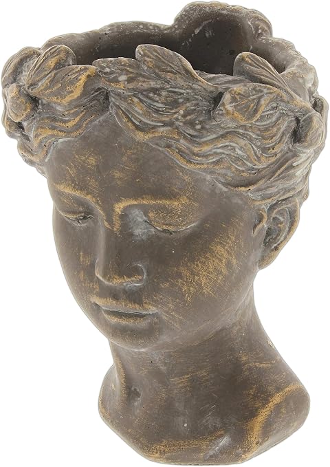 Amazon Com Lucky Winner Greek Roman Style Female Statue Head Cement Planter 8 Garden Outdoor