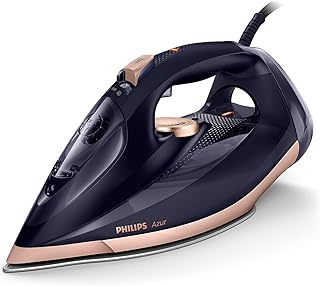 Philips GC4909/60 Dampfbügeleisen Azur (3000 W, 250g Dampfstoß, SteamGlide Elite-Bügelsohle, Calk-Clean-System) blau/gold