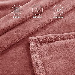 NICETOWN Fleece Throw Blanket for Couch, Fuzzy Cozy