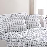 Modern Threads Printed 4-Piece Extra Soft Bedding Sheets & Pillowcase Set, Deep Pocket up to 16 inch Mattress Claire Full