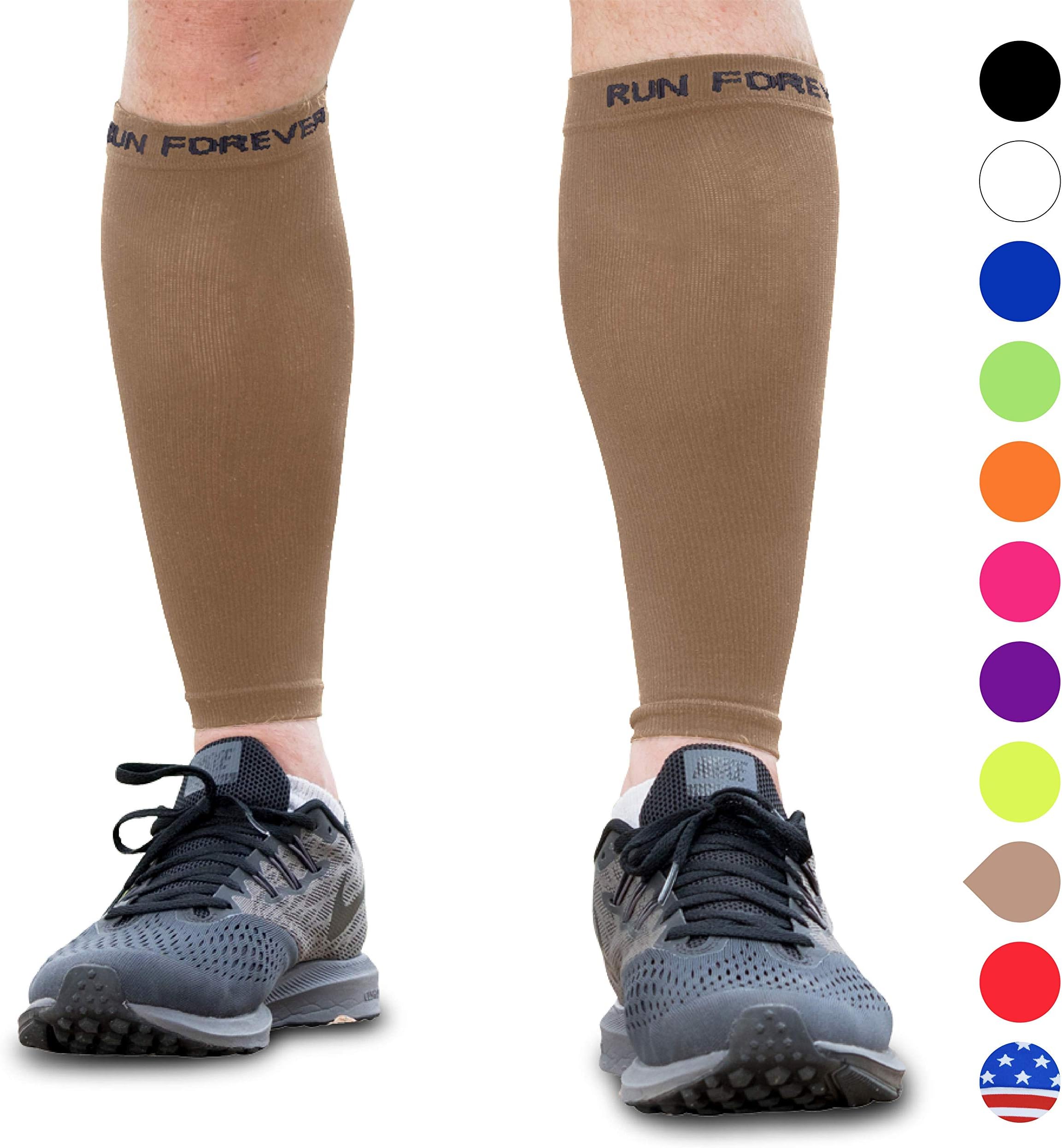 Calf Compression Sleeves - Leg Compression Socks for Runners, Shin Splint, Varicose Vein & Calf Pain Relief - Calf Guard Great for Running, Cycling, Maternity, Travel, Nurses