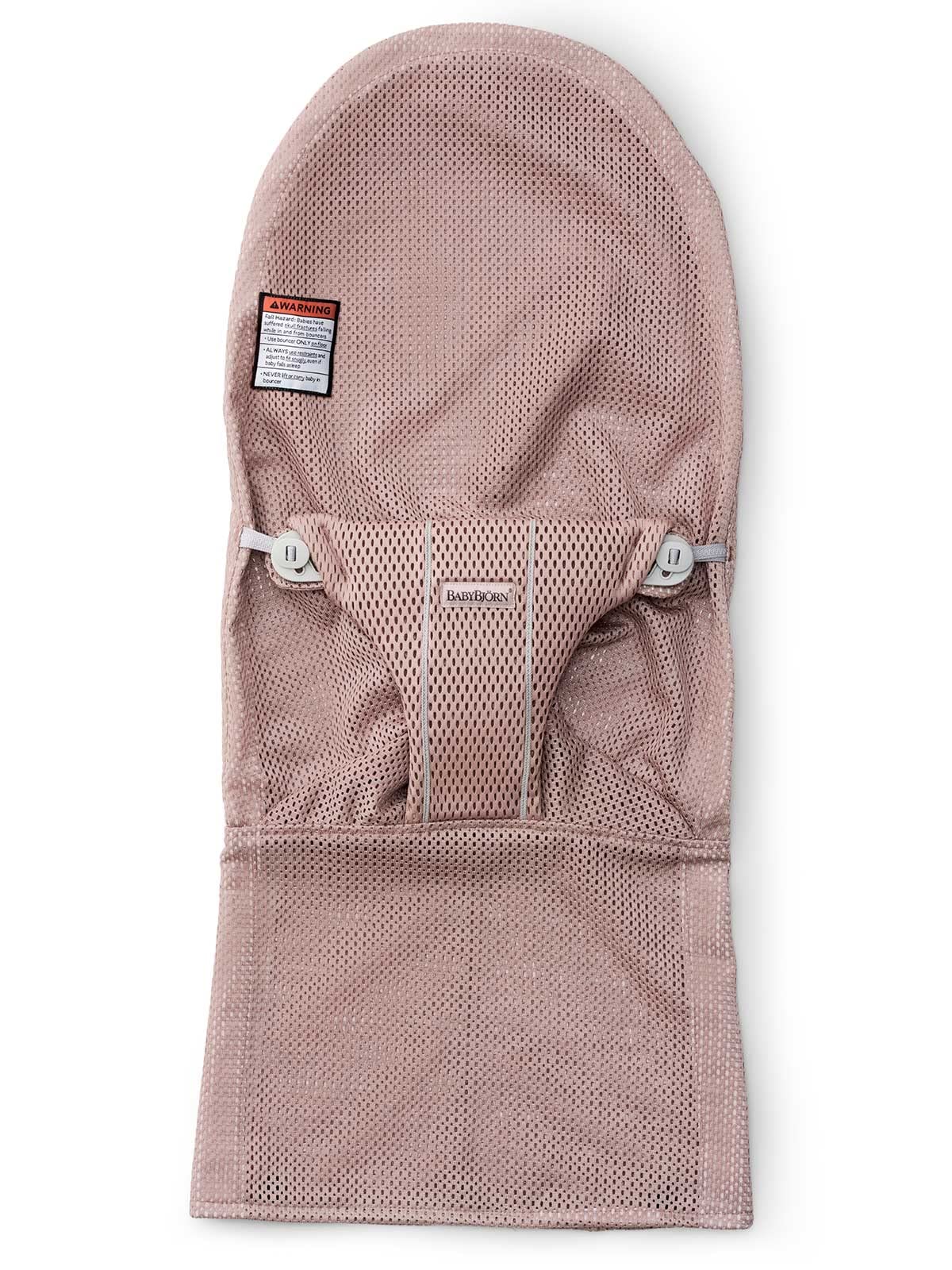BabyBjörn Fabric Seat for Bouncer, Mesh, Dusty Pink