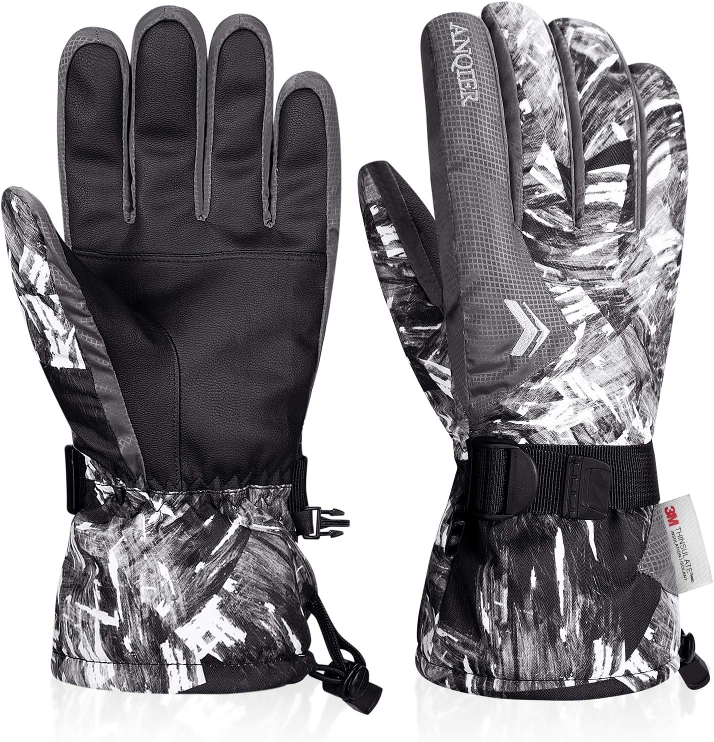 Ski Gloves,Waterproof Winter Gloves Snowboard Gloves 3M Thinsulate Warm Snow Snowmobile Gloves for Men Women Kids