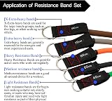 TheFitLife Resistance Bands Set with Handles Door Anchor Ankle Straps 5 Bands view 6