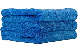 PROJE' Blue Microfiber Towel for Cars - Ultra Absorbent - Car Drying, Polishing, Buffing Cloth & Interior Detailing Towel - 500 GSM 16x16in - Auto Detailing Supplies - Pack of 3 Premium Car Care