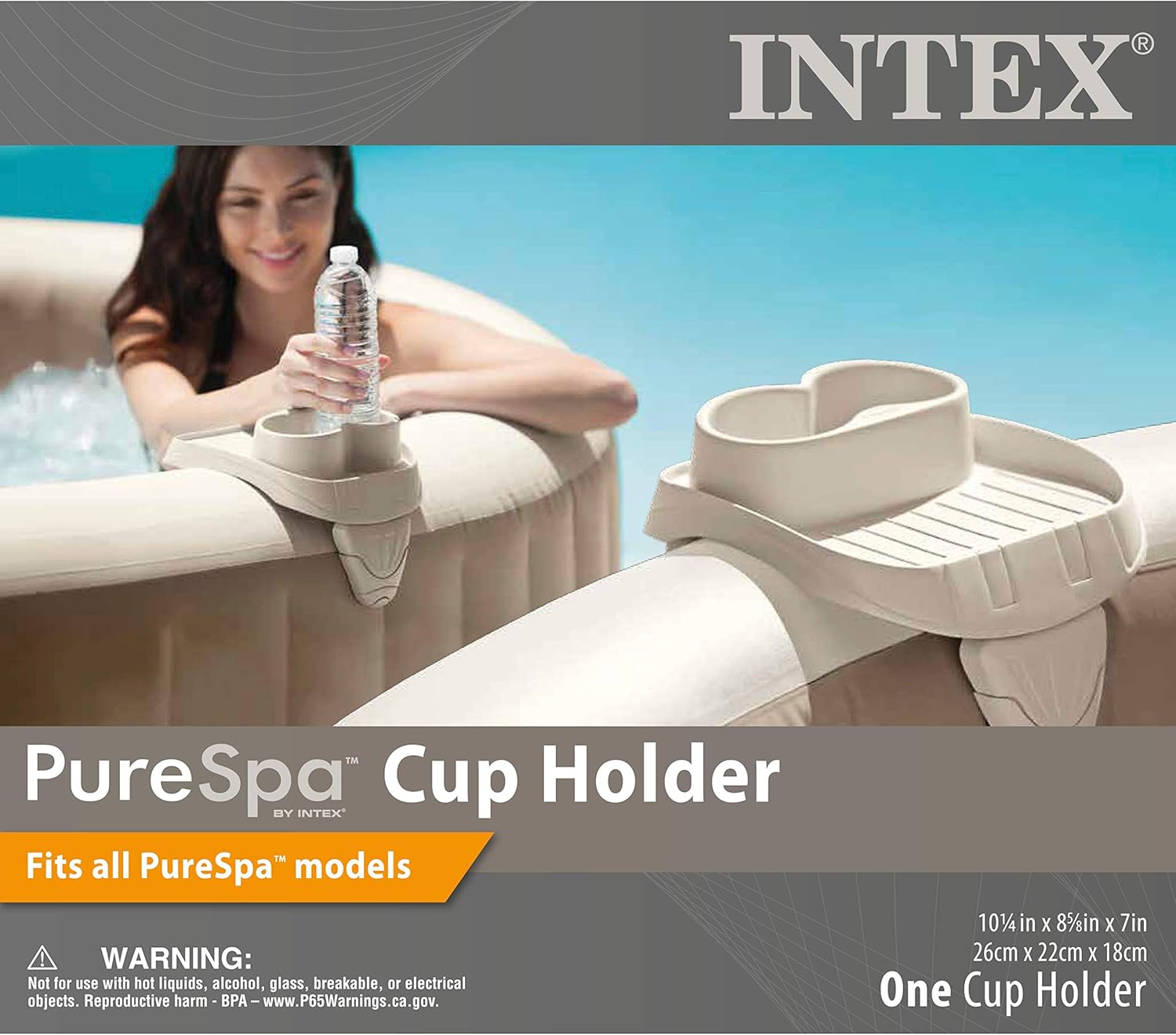 Intex PureSpa Cup Holder, 2 Standard Size Beverage Containers: Garden & Outdoor