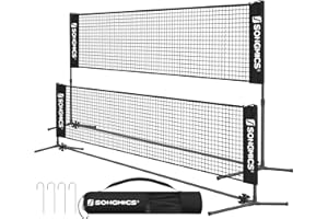 SONGMICS 10/13/16.5ft Portable Badminton Net Set, for Volleyball, Tennis, Soccer, Pickleball, Easy Setup