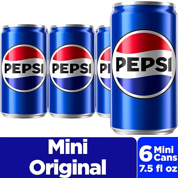 PEPSI COLA SODA POP, 7.5OZ MINI CANS