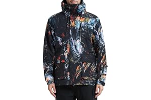 MONTFLIX Men's Ski Jacket Waterproof Insulated Winter Snow Coat for Outdoor Snowboarding Raincoat