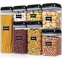 Airtight Food Storage Containers, Vtopmart 7 Pieces BPA Free Plastic Cereal Containers with Easy Lock Lids, for Kitchen…