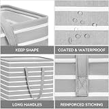 TIMEYARD 75L Large Collapsible Laundry Baskets 2 Pack Grey view 4
