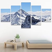 SIGNWIN 5 Panel Canvas Wall Art Modern Art Forest Minimalist Multicolor Nature Photography Relax/Calm for Home Decorations Ready to Hang - 60
