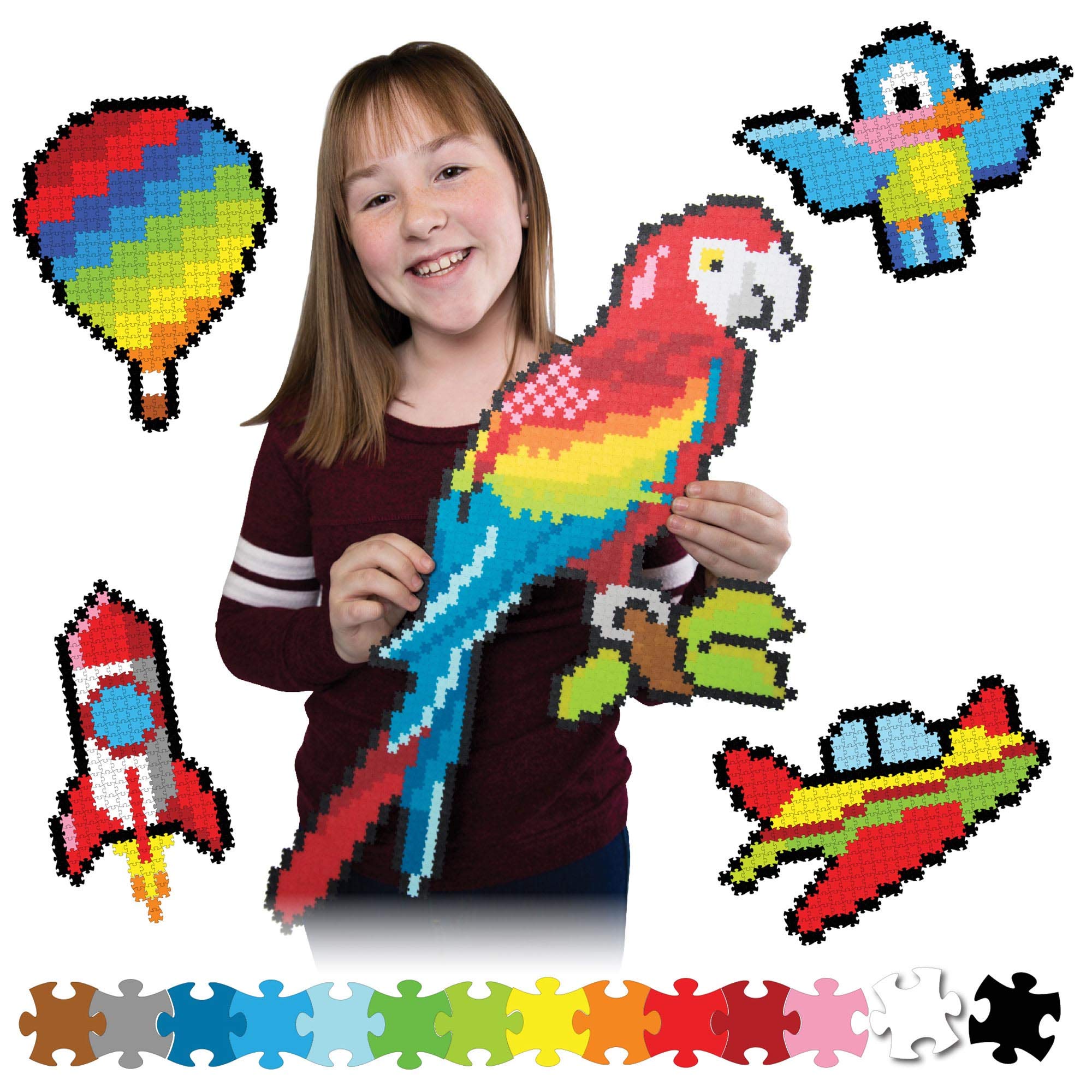 Jixelz 1500 Piece Set Up in the Air Pixelated Puzzle Art For Children, Suitable For Boys & Girls Aged 6 Years And Above — image 1