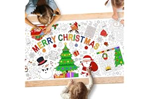 Gatherfun Christmas Decorations - Versatile 31.5 x 72 Inches Activity Poster, Merry Christmas Party Coloring Banner/Table Cover for School Parties and Special Events