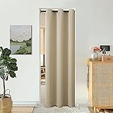 BGment Beige Door Curtain 80 Inch Length for