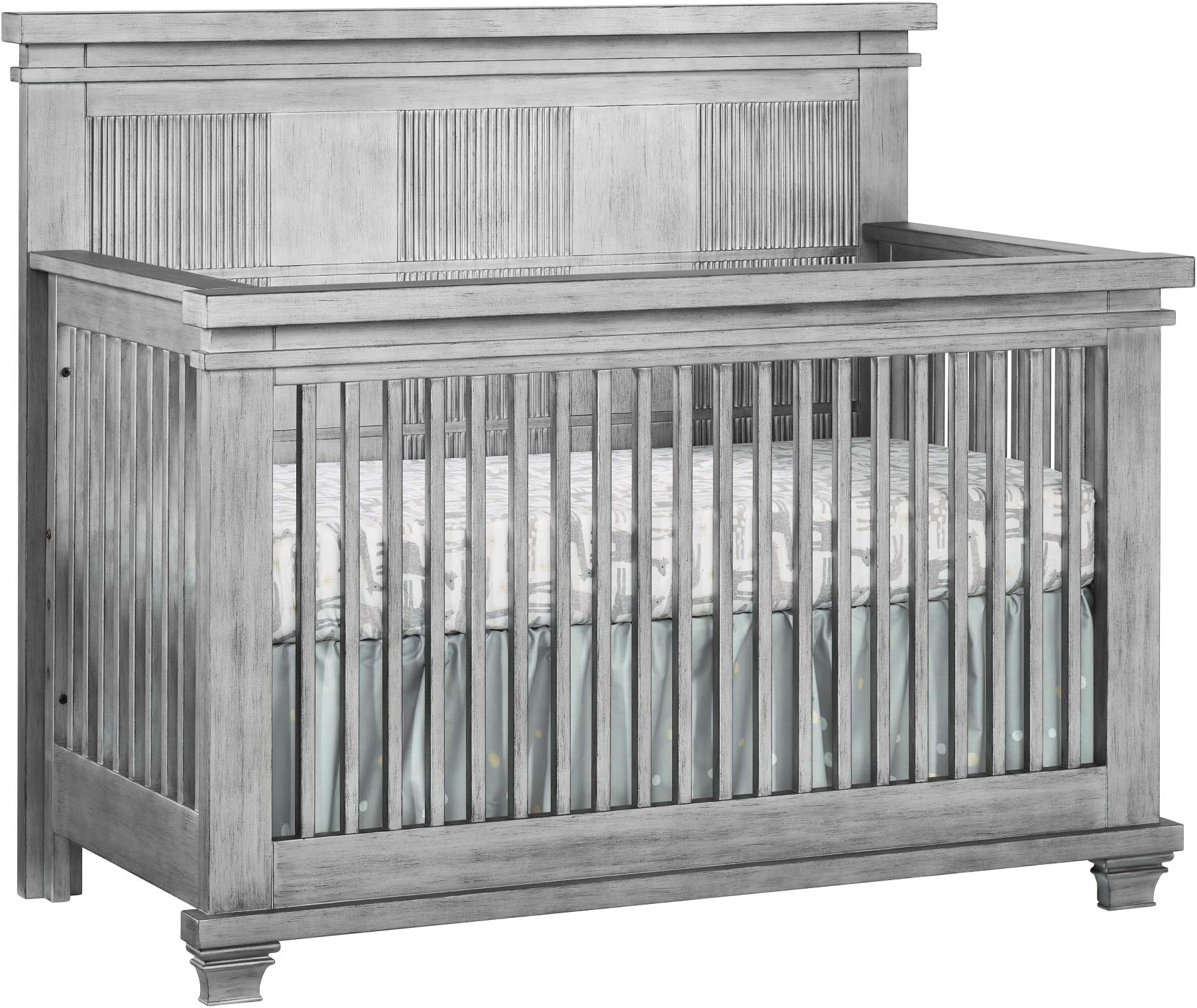 Oxford Baby Mayfield 4 in 1 Convertible Crib, Antique Silver