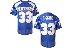 MESOSPERO Tim Riggins Jersey 33 Friday Night Lights High School Football Jersey for Men Stitched Blue S-3XL