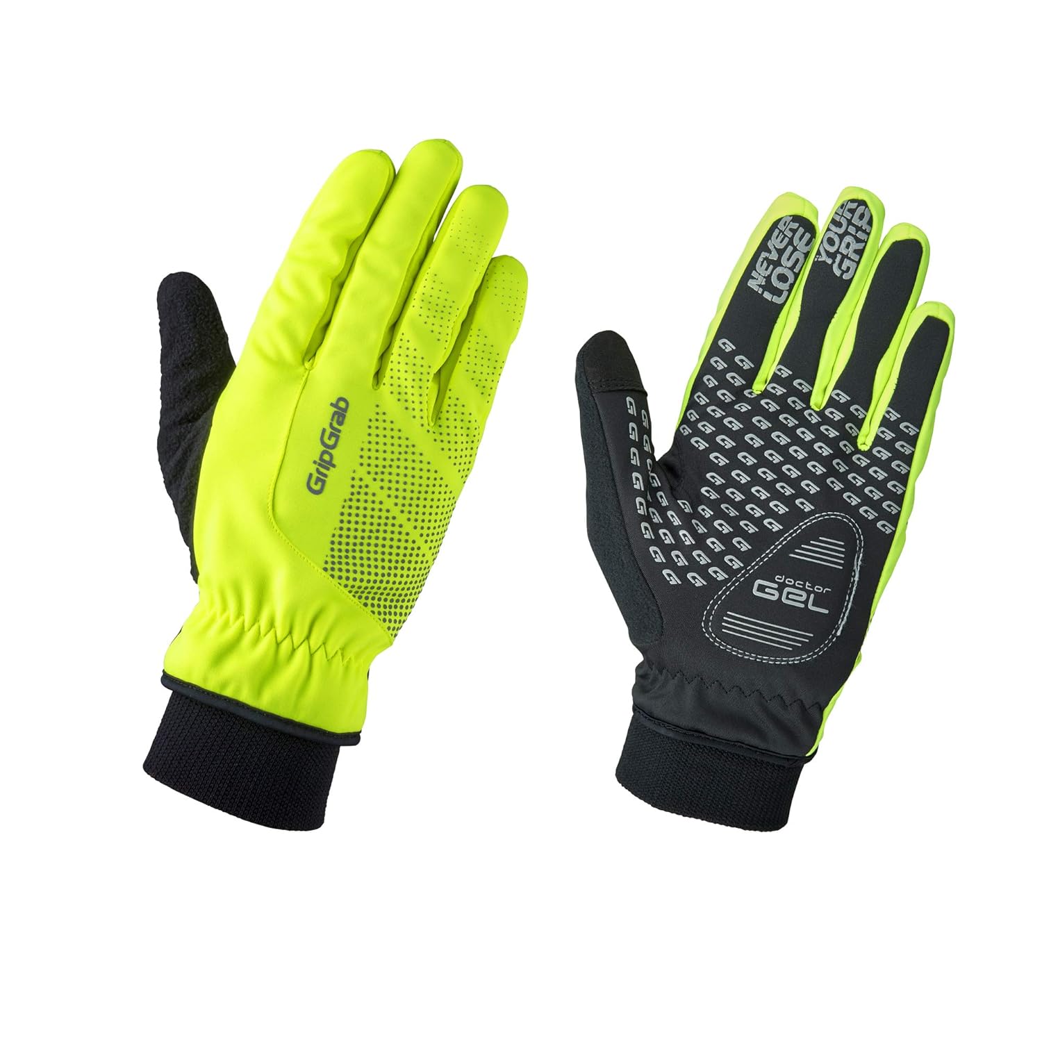 hi vis cycling gloves
