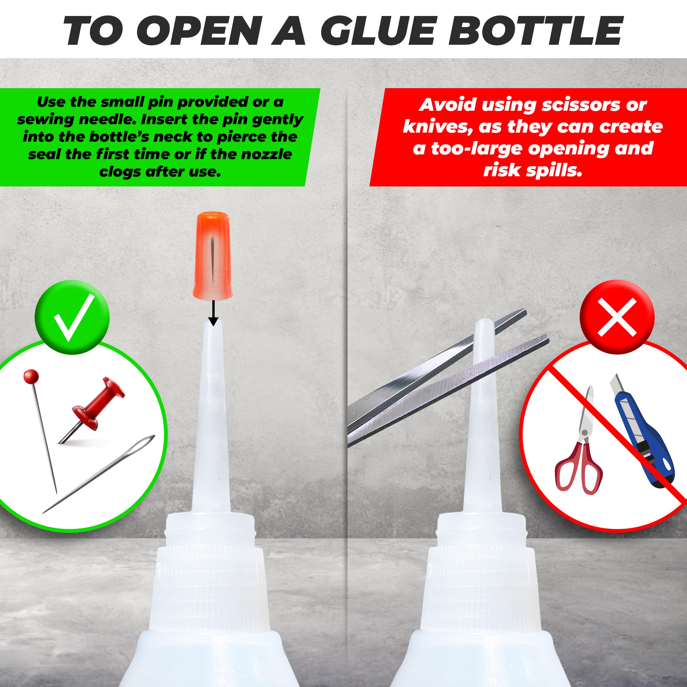 Waterproof Super Glue for Ceramic - Ceramic Glue Repair for Pottery, No Smell After Cure. Best Cyanoacrylate Based Adhesive for China and Porcelain - Cap Color May Vary (Blue or White)