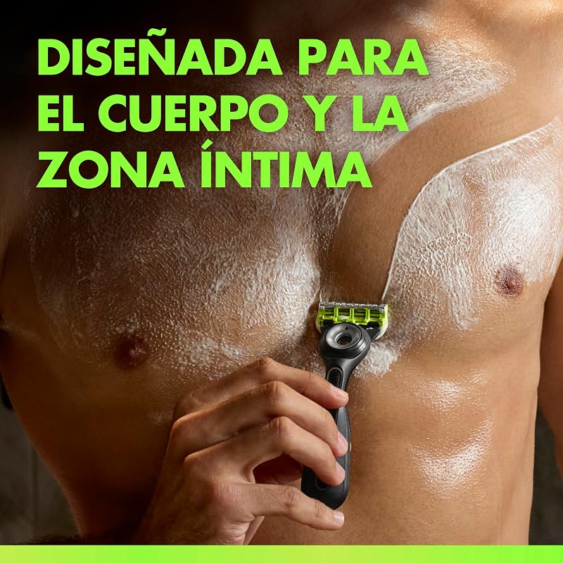 Labs Body + Intimate Men's Body Razor, 8 recargas