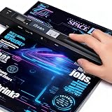 A4 Document Scanner, Portable Card Photo Scanner with 16GB Memory Card, Mini Handheld Receipt Scanners, USB Connection for Computer, Black, LNKH09