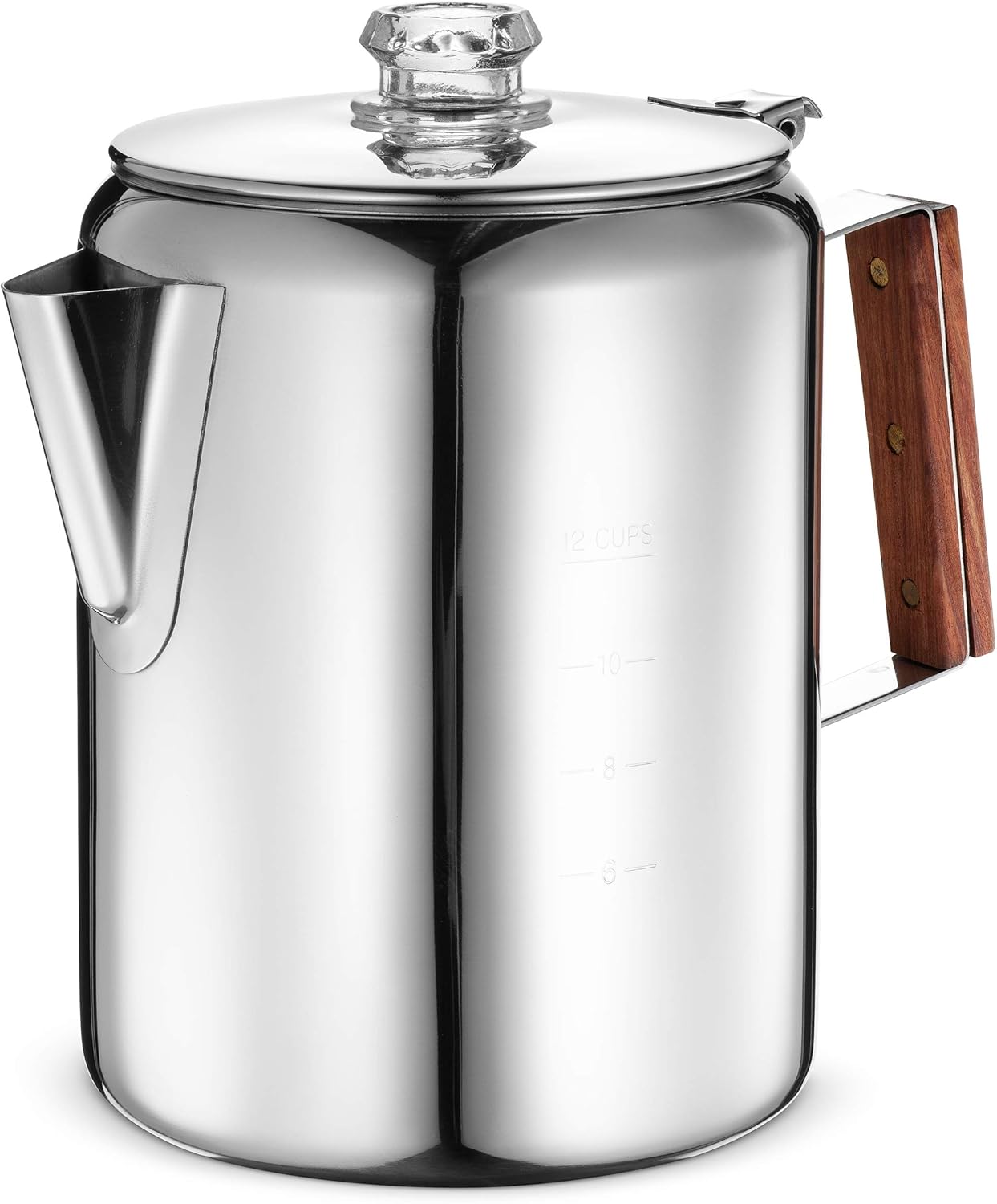 Eurolux Percolator Coffee Maker Pot 12 Cups Durable Stainless Steel
