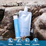 Waterdrop Water Filter Straw 0.1 Micron Gravity Bag Set Blue Emergency Hiking view 8