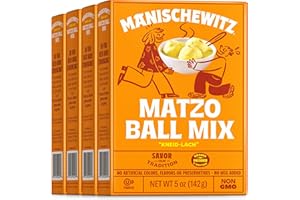 Manischewitz Matzo Ball Mix, 5 Oz. (4 Pack) Easy Prep | Kosher for Passover | Nothing Artificial | No MSG | Classic Fluffy Texure