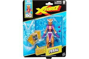 Marvel Legends Series Feral, X-Force #1 (1991) and X-Men Comics-Inspired Collectible 6-Inch Scale Action Figure with Character-Sized Comic Accessory