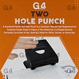 G4GADGET 2 Hole Punch 20 Sheets Capacity Precision Guide Compact Metal view 2