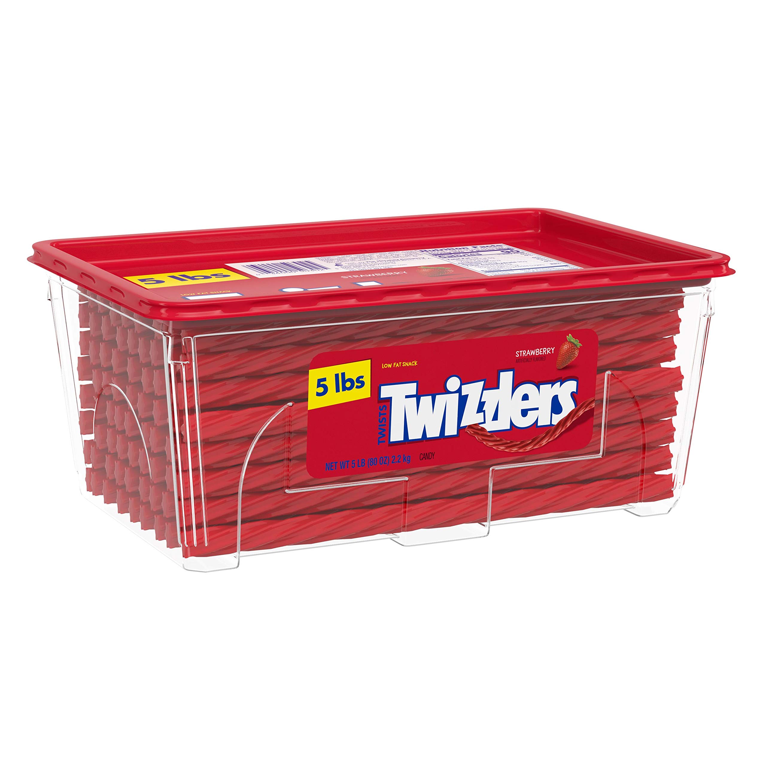 TWIZZLERS Twists Strawberry Flavored Chewy Candy Bulk 80 oz Containe | amzdealz