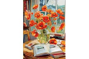 GUMITOON Flower-NO.7 Diamond Painting Kits for Adults, 5D Diamond Art Painting by Numbers Kits, DIY Flower-NO.7 Diamond Art Kits, Full Round Drill Diamond Paintings for Adults for Home Wall Decor, 12x16 in