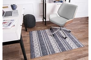 Anji Mountain Rug’d Office Chair Mat for Carpet & Hardwood Floor – Jacquard Woven Top, Anti-Slip Backing, Low Pile, Floor Protector Desk Chair Mat, Office Rugs for Rolling Chairs (40 x 54)