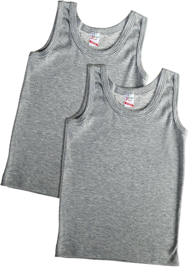 Brix Boys' Tank Top Undershirts Athletic Grey Super Soft