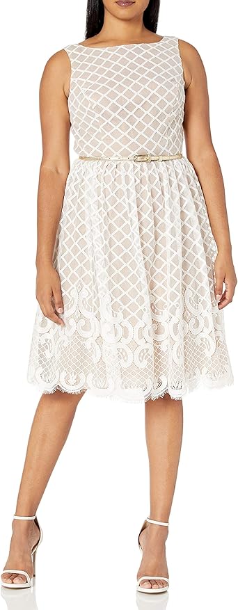 eliza j white lace dress