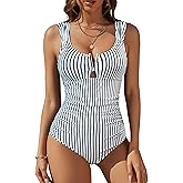 Blooming Jelly Womens One Piece Tummy Control Swimsuits Modest Retro Swim Suits 2026 Swimwear Slimming Bathing Suits