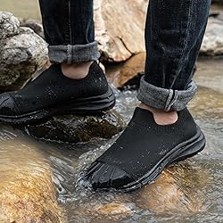 LARNMERN Men's Non Slip Work Shoes Waterproof Food