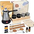 SoftOwl Premium Soy Candle Making Kit with Electric Melter - Soy Wax, Big 4 Tins, 2 Pleasant Scents, Color Dyes & More - Perfect as Home Decorations - DIY Starter Scented Candles Making Kit
