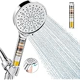 Cobbe Filtered Shower Head with Handheld, Water Softener for Hard Water | High Pressure 6 Spray Mode Shower Head with Filters - Remove Chlorine and Harmful Substances - Reduces Dry Itchy Skin, Chrome