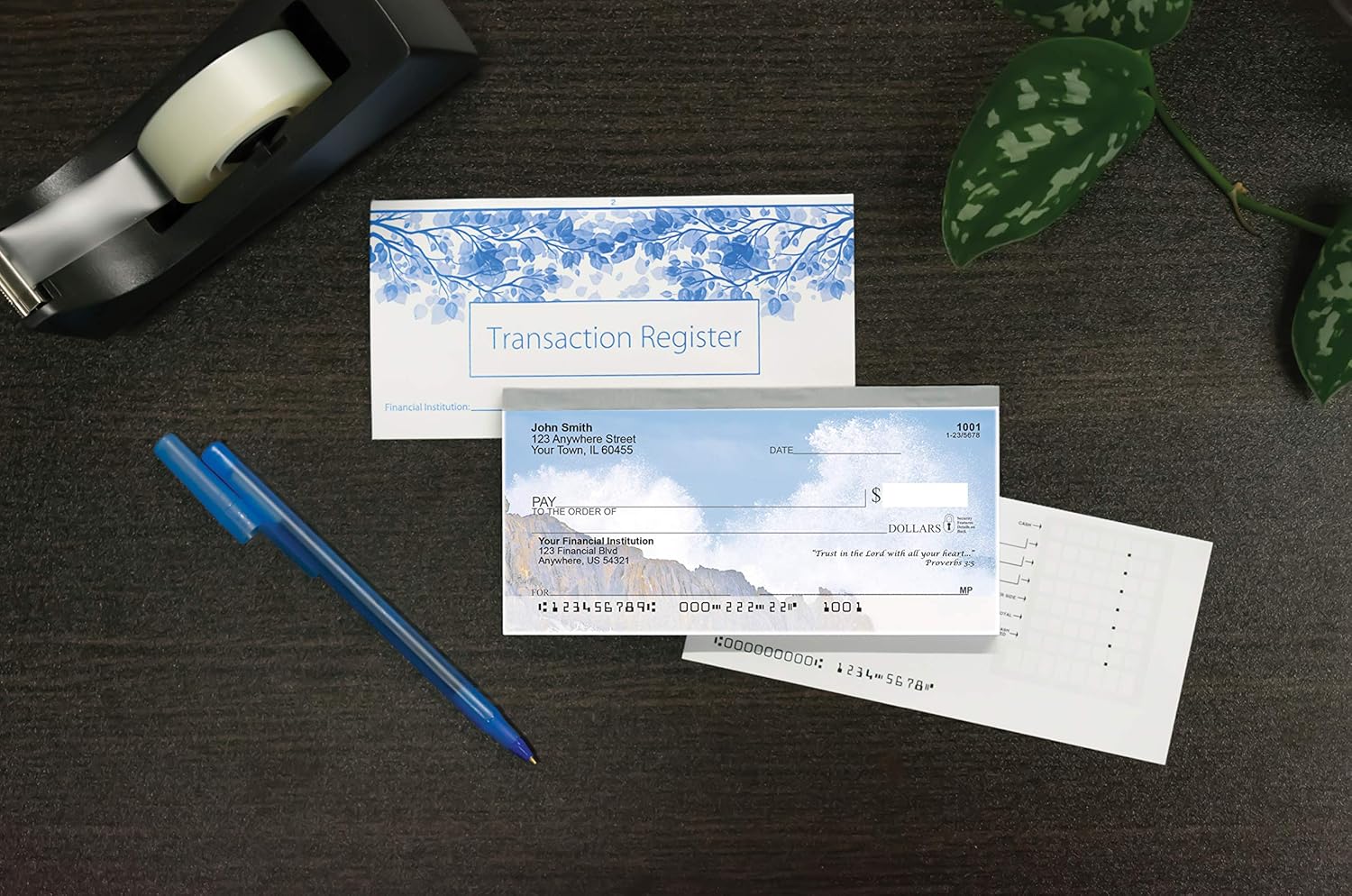 God's Blessings Top Tear Value Priced Personal Checks (4 Boxes of Duplicates, Qty. 400) : Office Products