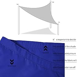 Jneaicn Shade Sail Waterproof Sun Canopy Triangle