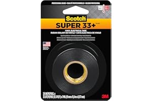 Scotch Super 33+ Electrical Tape, Vinyl-Plastic, 3/4 in x 450 in (200NA)