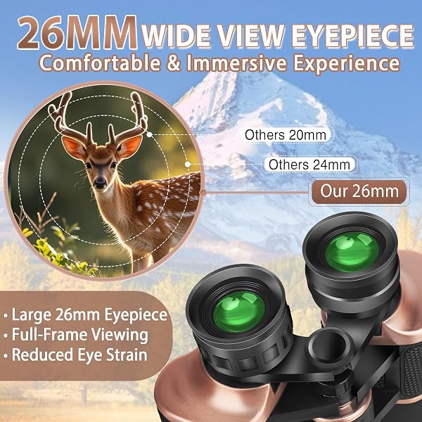 GATERDA 22X50 BINOCULARS FOR ADULTS HIGH POWERED, BAK-4 PRISM HD FMC, PROFESSIONAL WATERPROOF BINOCULARS FOR BIRD WATCHING, HUNTING, TRAVEL WITH CARRYING BAG