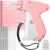 Niodel Stitch Gun for Clothes Handheld Stitch Gun, Quick Clothing Fixer for Clothes Labels,Sewing, and Quilting, Sewing Kit Tagging Gun Includes 6 Needle, 2000 Black & White Fasteners (pink)