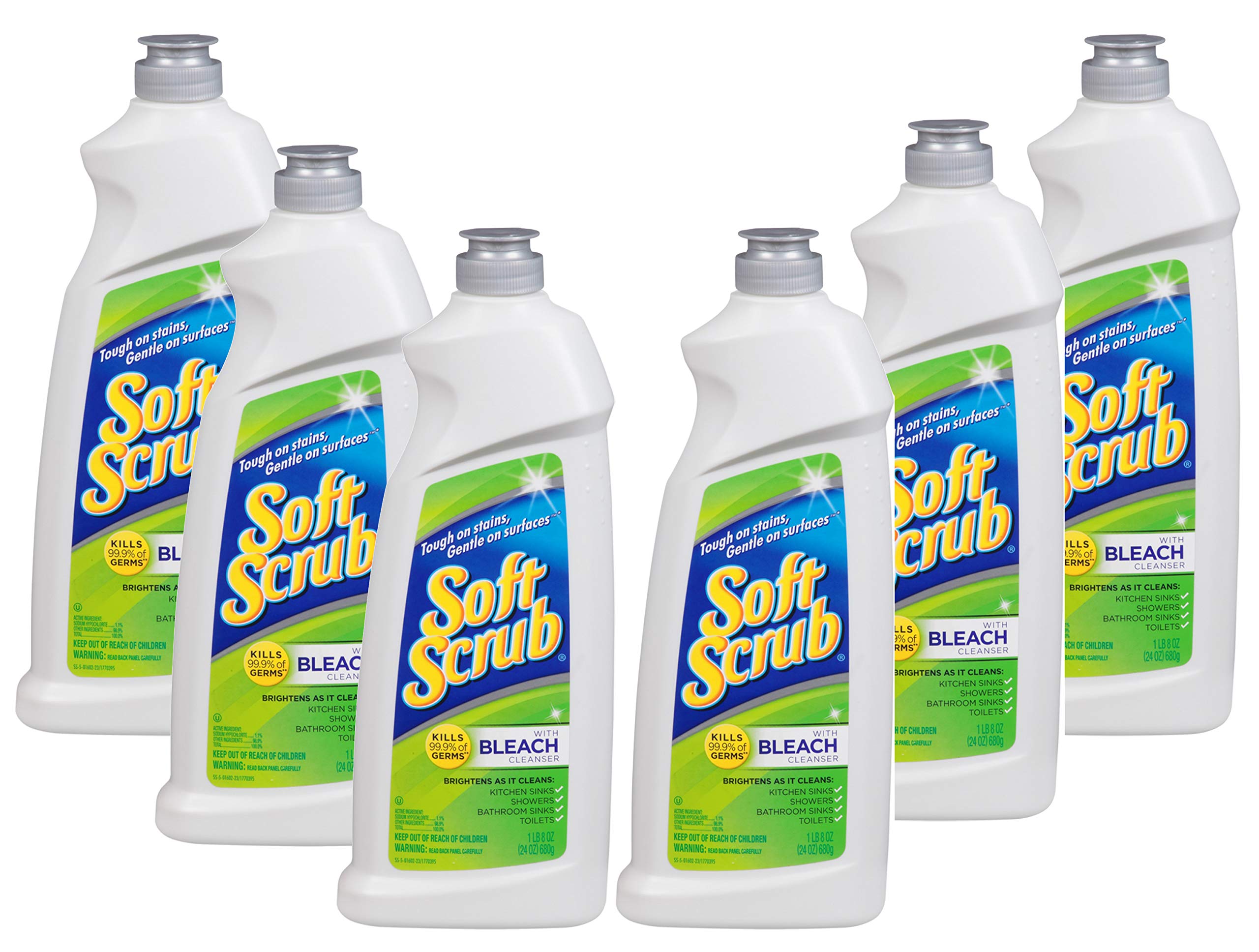 Soft ScrubCleanser with Bleach, 24 Ounce (Pack of 6)